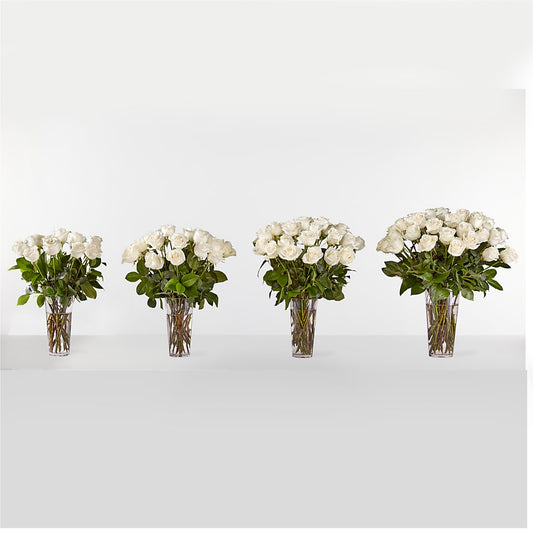 Long Stem White Rose Bouquet – Broadway Gifts And Flowers, Farmington NM