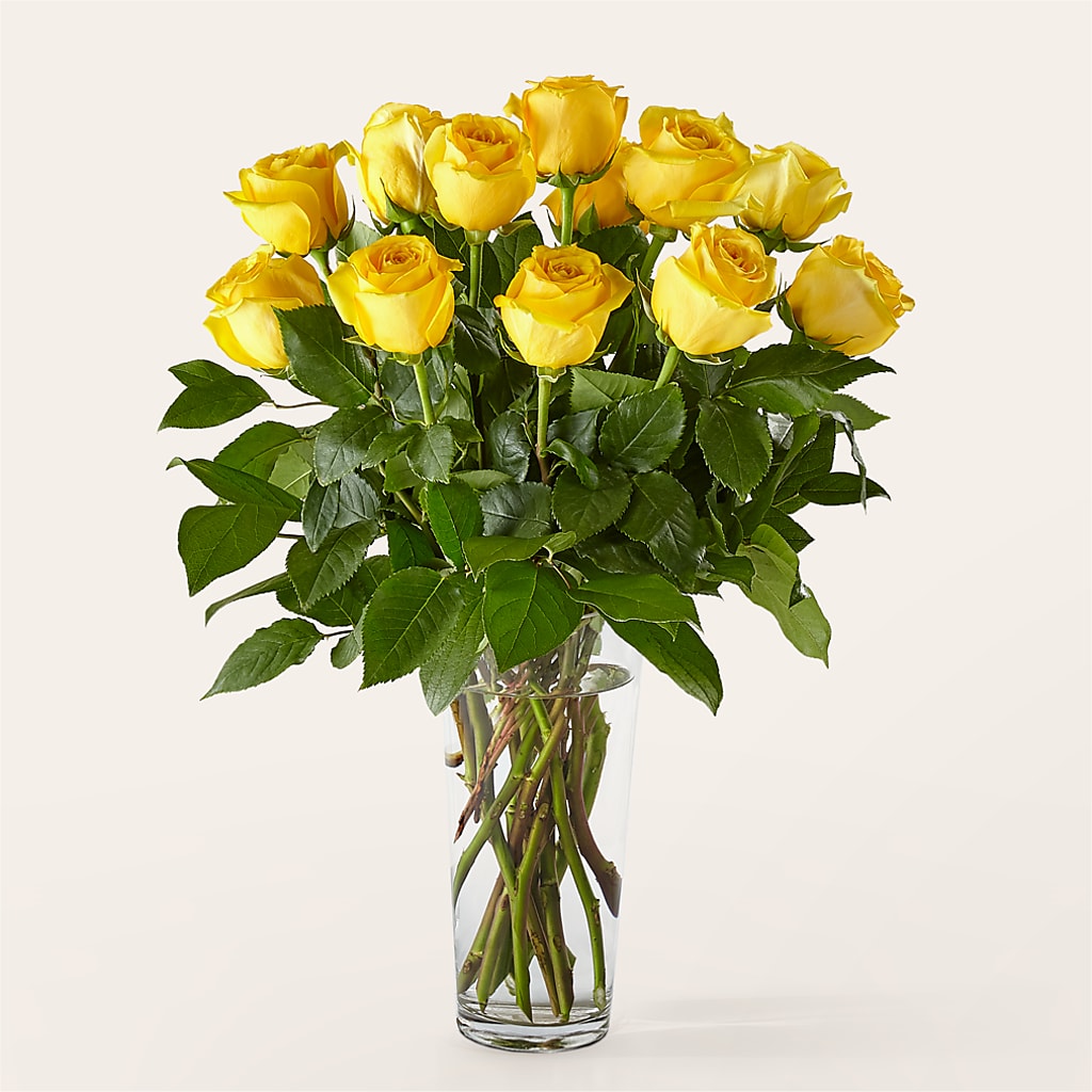 Long Stem Yellow Rose Bouquet – Broadway Gifts And Flowers, Farmington NM