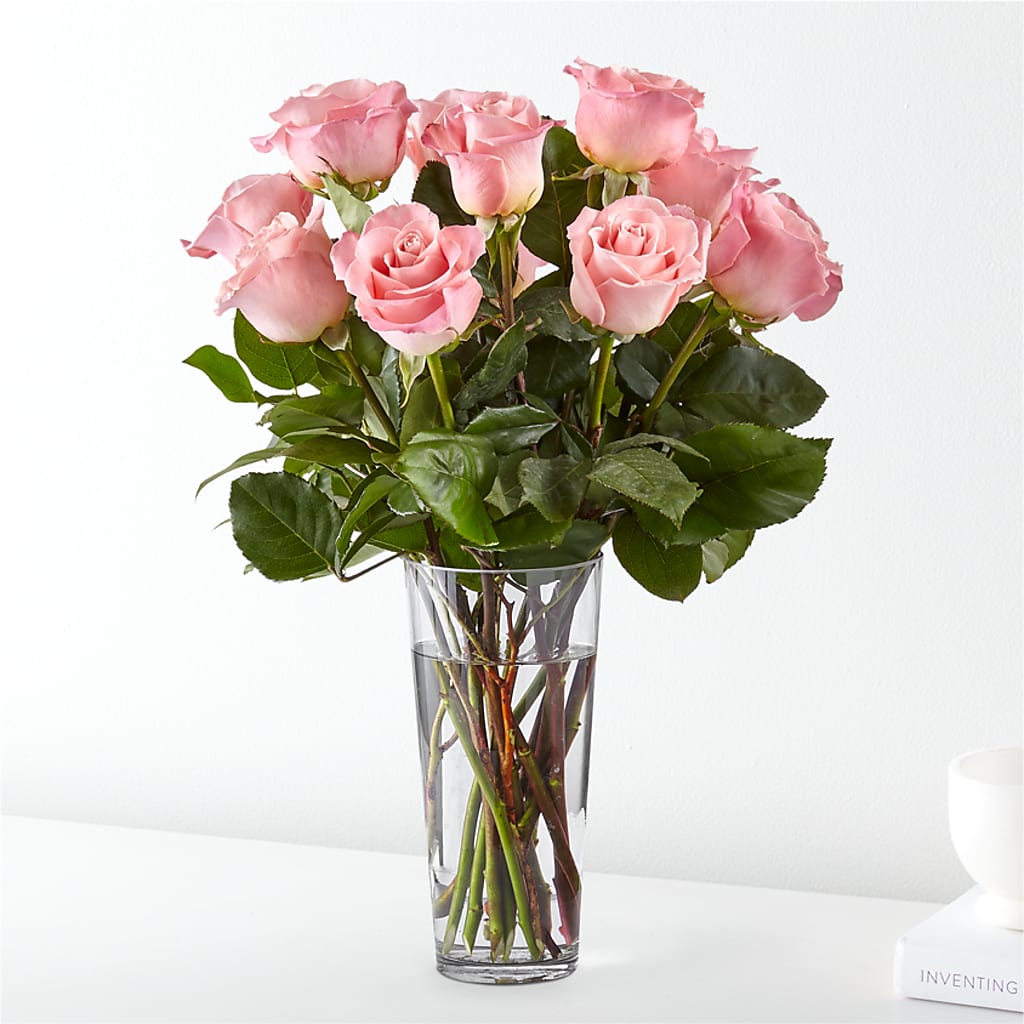 Long Stem Pink Rose Bouquet – Broadway Gifts And Flowers, Farmington NM