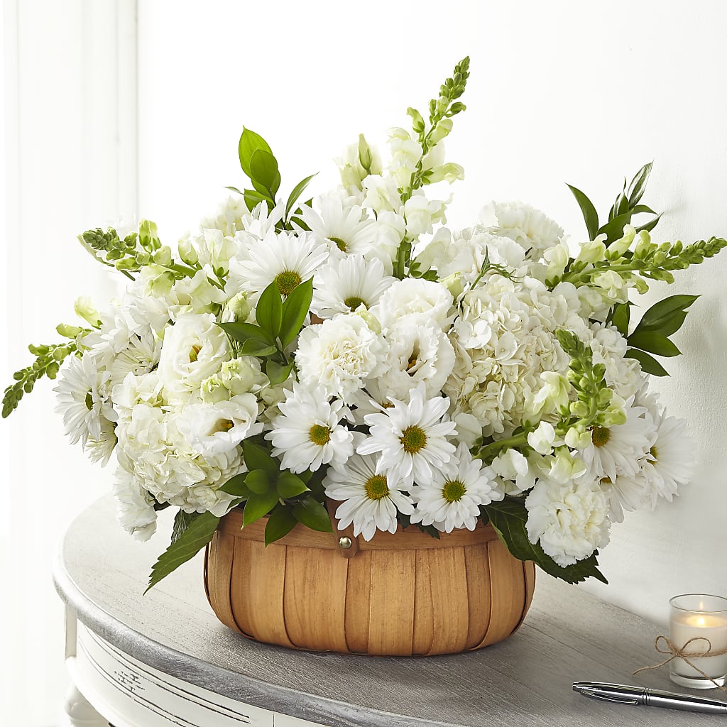 Pure Ivory Basket – Broadway Gifts And Flowers, Farmington NM