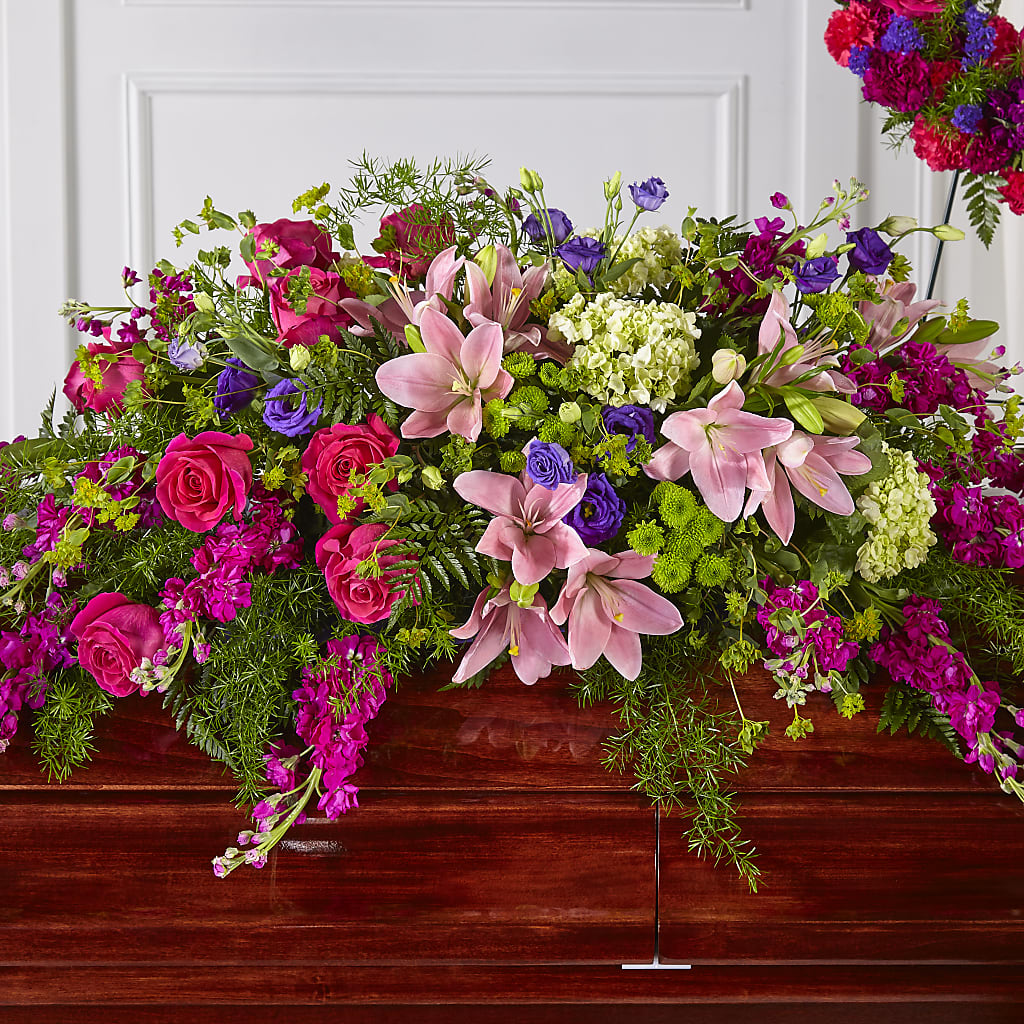 Radiant Tribute Casket Spray – Broadway Gifts And Flowers, Farmington NM