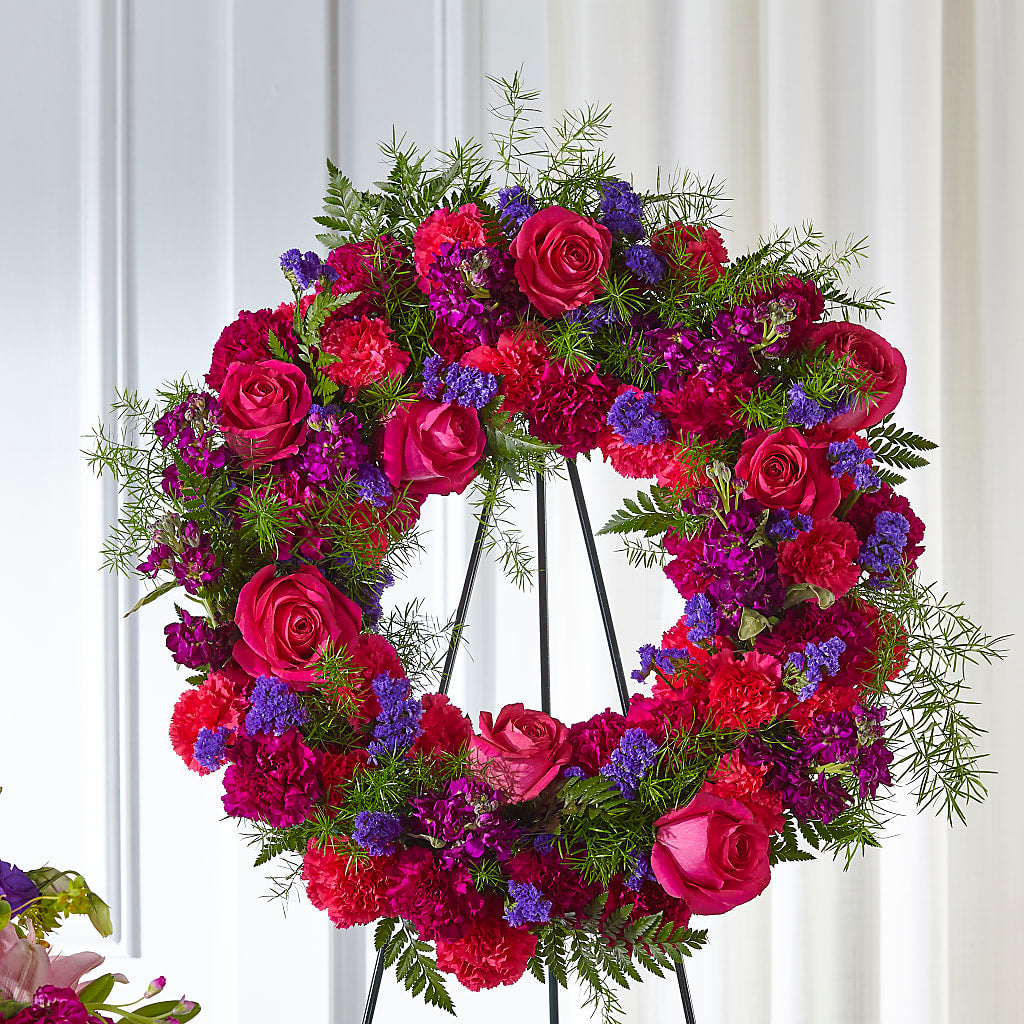 Calming Colors Wreath – Broadway Gifts And Flowers, Farmington NM