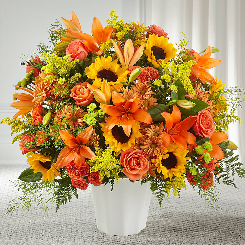 Harvest Thoughts Floor Basket – Broadway Gifts And Flowers, Farmington NM
