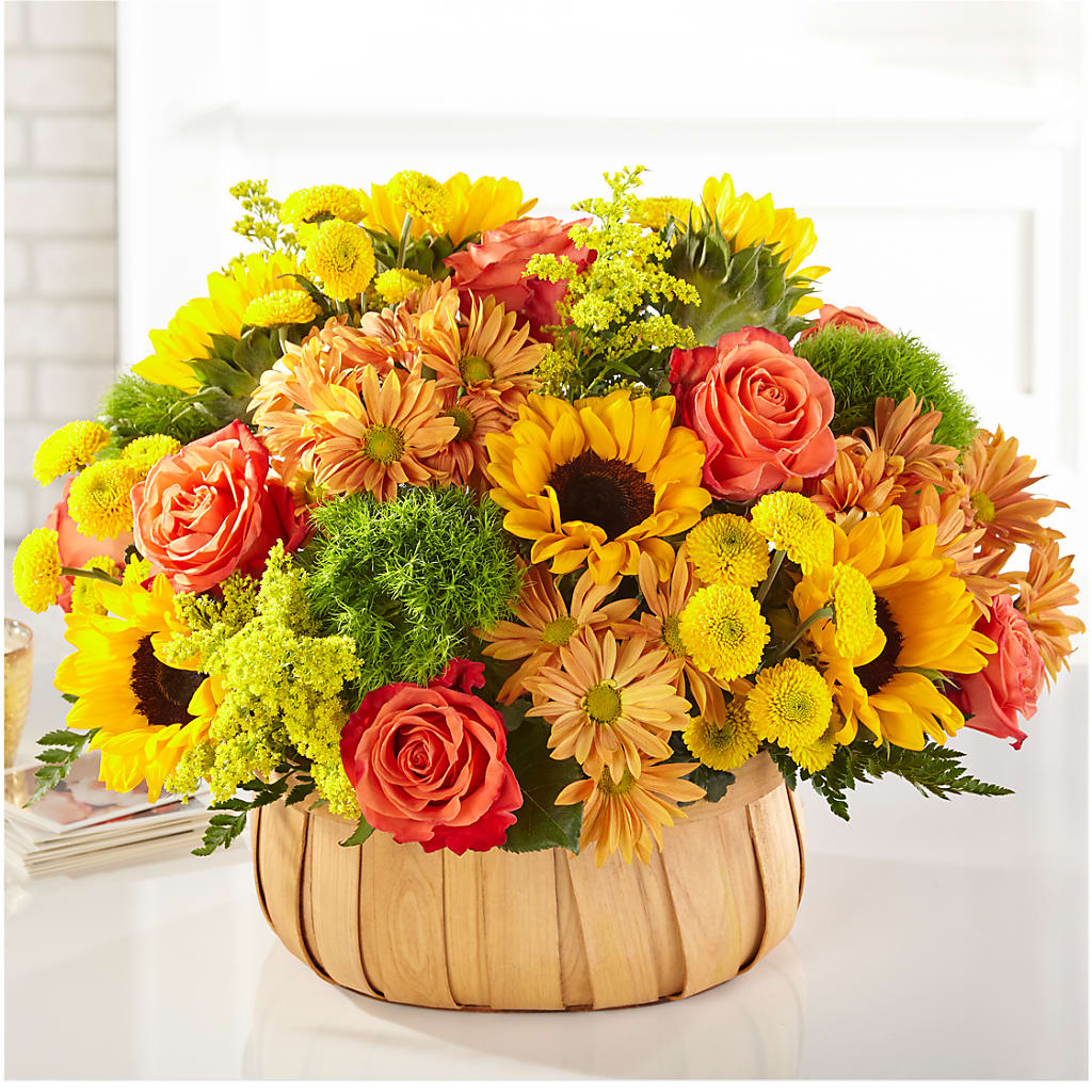 Harvest Sunflower Basket – Broadway Gifts And Flowers, Farmington NM