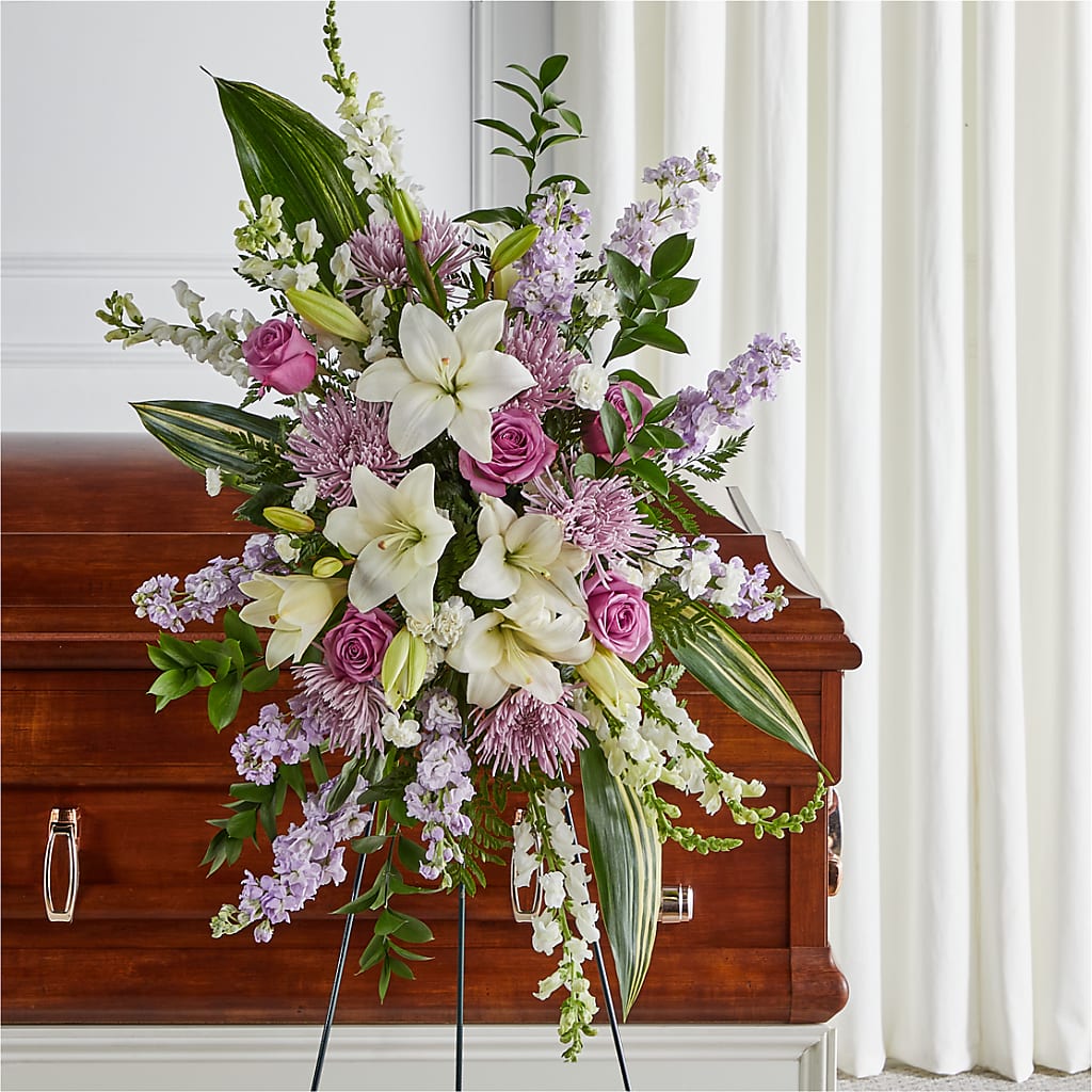 Grateful Hearts Standing Spray – Broadway Gifts And Flowers, Farmington NM