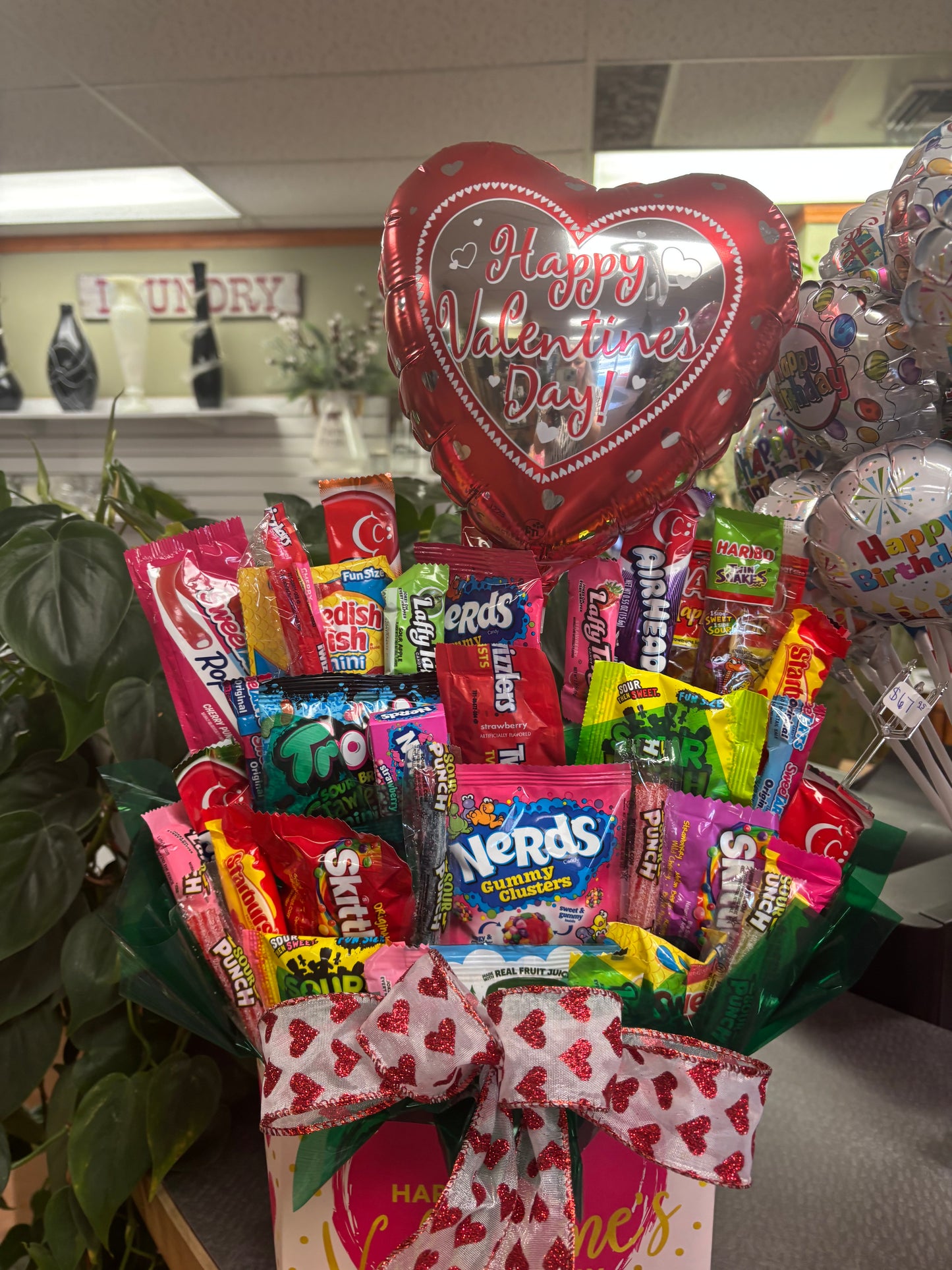 Large Candy Bouquet with Balloon