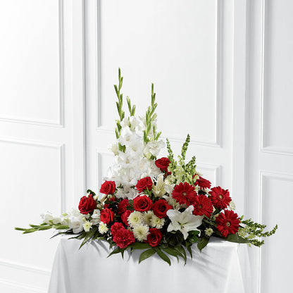 Crimson & White Arrangement –  Broadway Gifts And Flowers, Farmington NM
