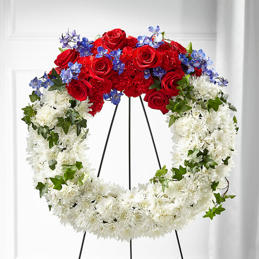 Patriotic Passion Wreath –  Broadway Gifts And Flowers, Farmington NM