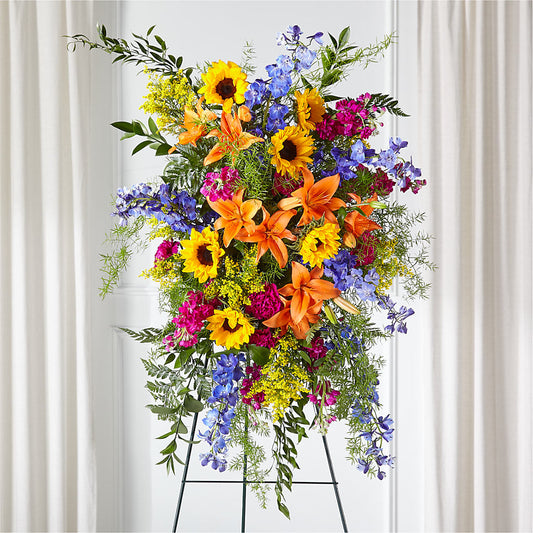 Sunlit Memories Standing Spray (Standard) –  Broadway Gifts And Flowers, Farmington NM