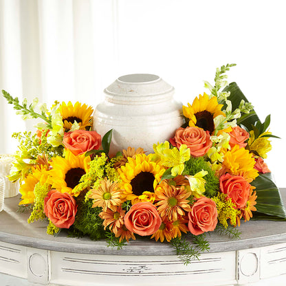Faithful Sunflower Cremation Adornment –  Broadway Gifts And Flowers, Farmington NM