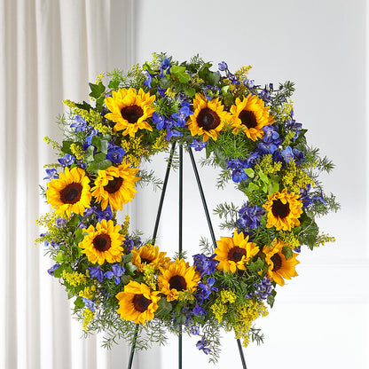 Bright Rays Wreath –  Broadway Gifts And Flowers, Farmington NM